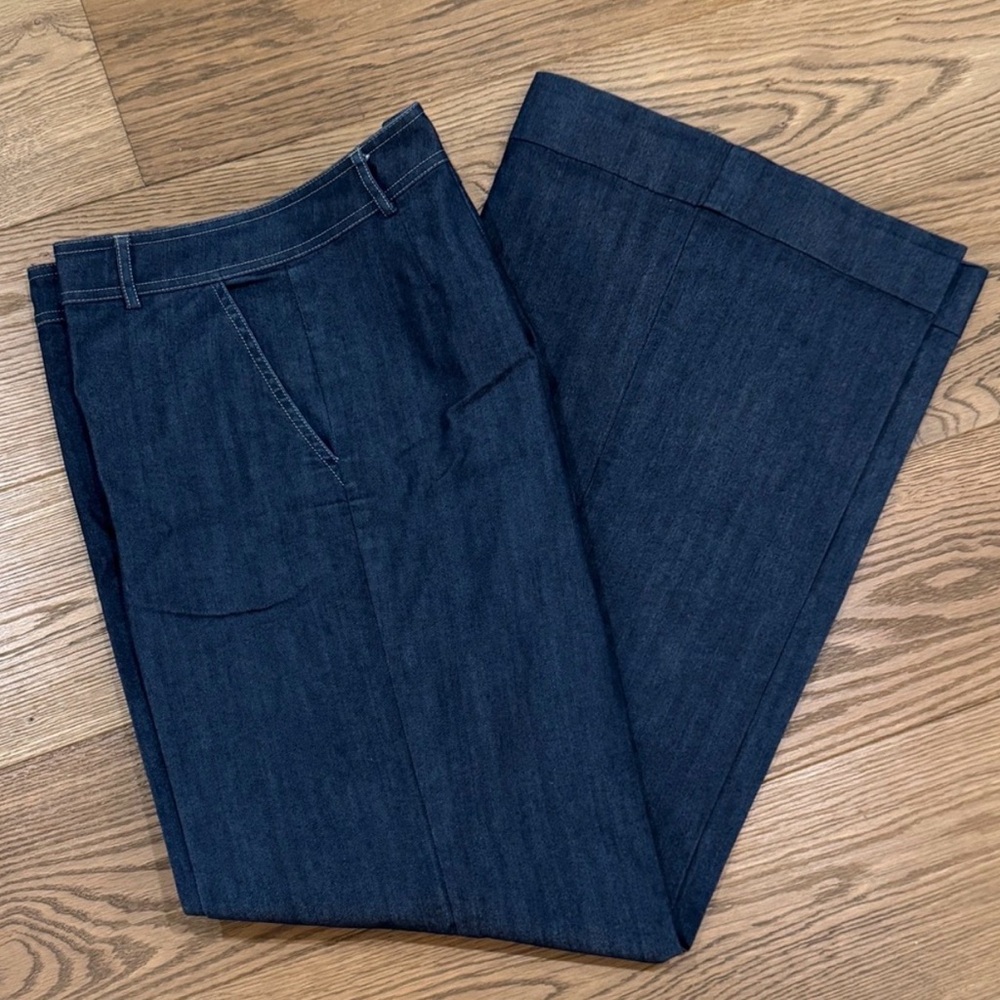 St. John Dark Blue Denim Pants